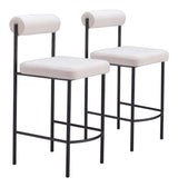Livorno Ivory Counter Stool (Set of 2) by Zuomod at Eve Furniture