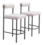 Livorno Ivory Counter Stool (Set of 2) by Zuomod at Eve Furniture