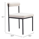 Livorno Ivory Dining Chair by Zuomod at Eve Furniture