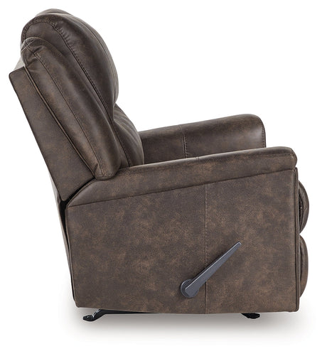 Lixtowel Walnut Recliner by Ashley at Eve Furniture
