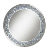 Lixue Silver Round Wall Mirror with LED Lighting by Coaster at Eve Furniture