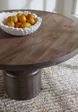 Liyana Natural Tan Solid Wood Round Dining Table by Modus Furniture at Eve Furniture