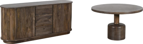 Liyana Natural Tan Solid Wood Round Dining Table by Modus Furniture at Eve Furniture