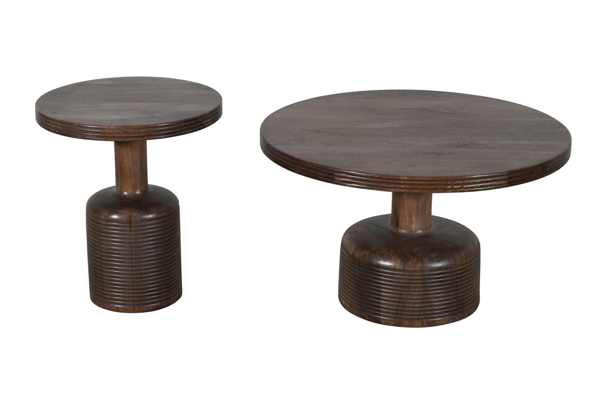 Liyana Solid Wood Round Coffee Table in Natural Tan by Modus Furniture at Eve Furniture
