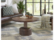Liyana Solid Wood Round Coffee Table in Natural Tan by Modus Furniture at Eve Furniture