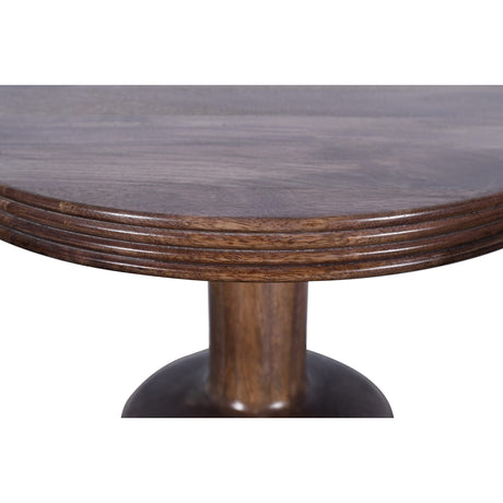 Liyana Solid Wood Round End Table in Natural Tan by Modus Furniture at Eve Furniture