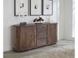 Liyana Solid Wood Three Drawer Two Door Sideboard in Natural Tan by Modus Furniture at Eve Furniture