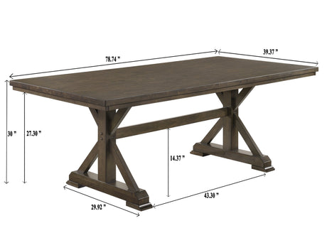 Lloyd Brown Rectangular Dining Table by Crown Mark at Eve Furniture