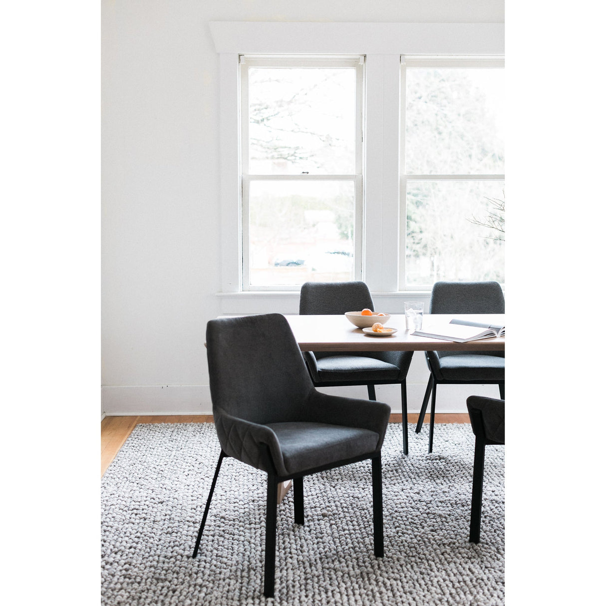 Lloyd Dark Grey Dining Chair (Set of 2) by Moe's Home at Eve Furniture