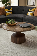 Lloyd Tamarind/Brown Marble Coffee Table by Modus Furniture at Eve Furniture