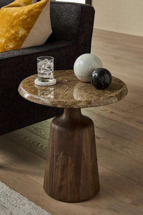 Lloyd Tamarind/Brown Marble End Table by Modus Furniture at Eve Furniture
