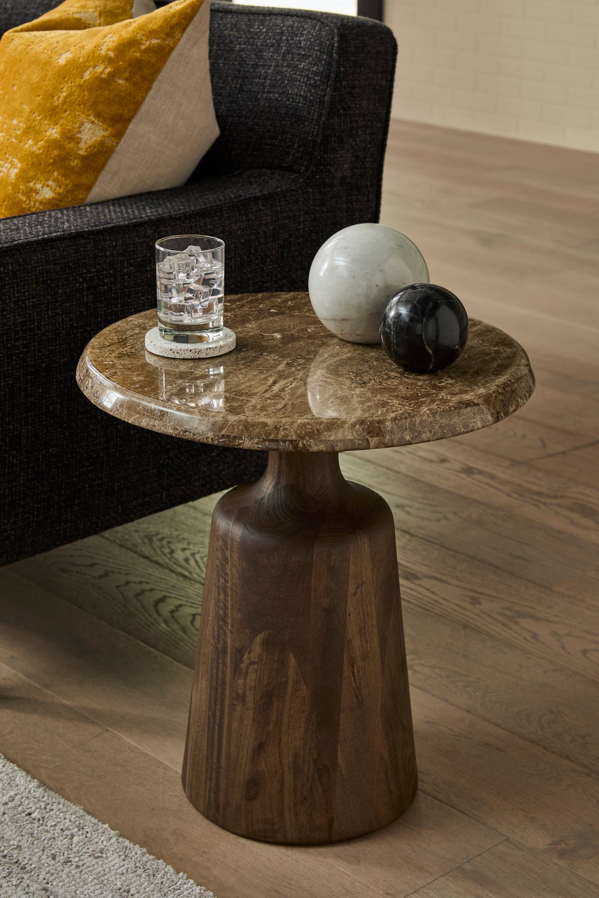 Lloyd Tamarind/Brown Marble End Table