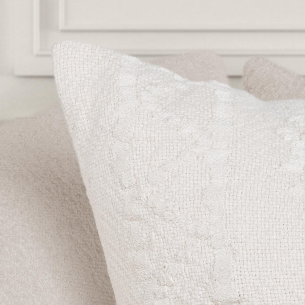 LN Abbey Ivory 22x22 Throw Pillow (Set of 2) by Classic Home at Eve Furniture