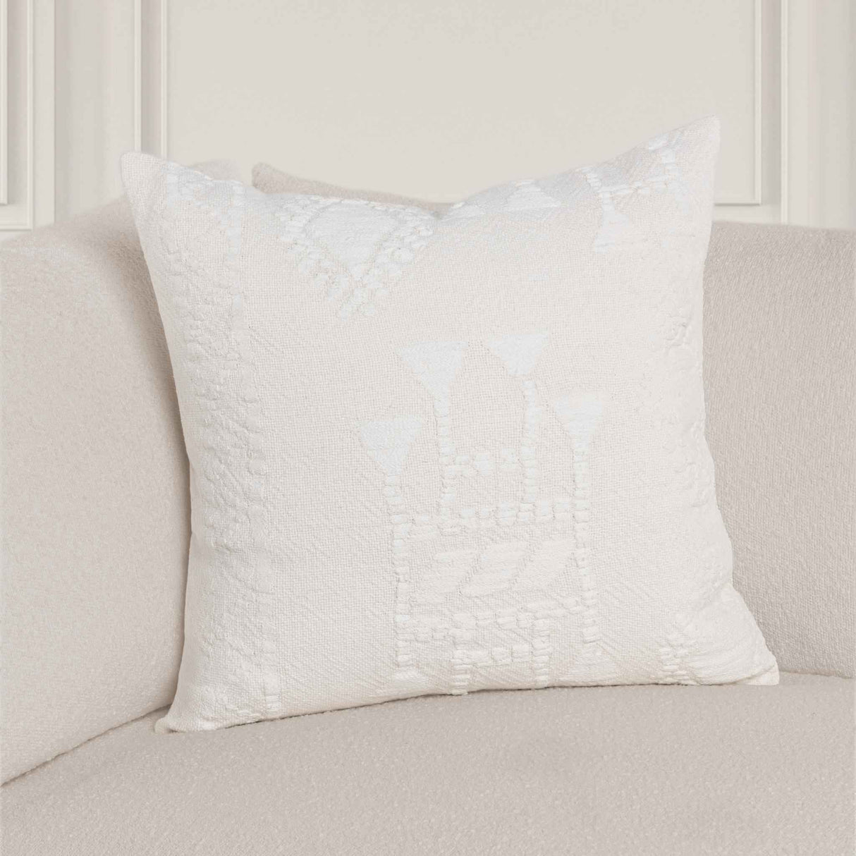 LN Abbey Ivory 22x22 Throw Pillow (Set of 2) by Classic Home at Eve Furniture
