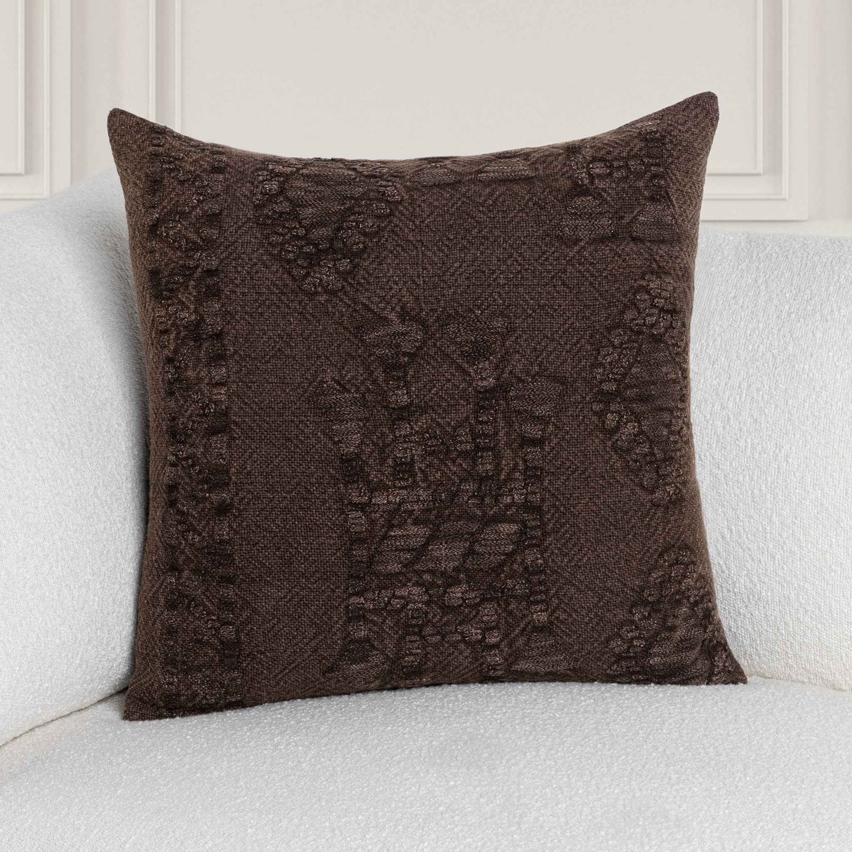 LN Abbey Sierra Brown 22x22 Throw Pillow (Set of 2) by Classic Home at Eve Furniture