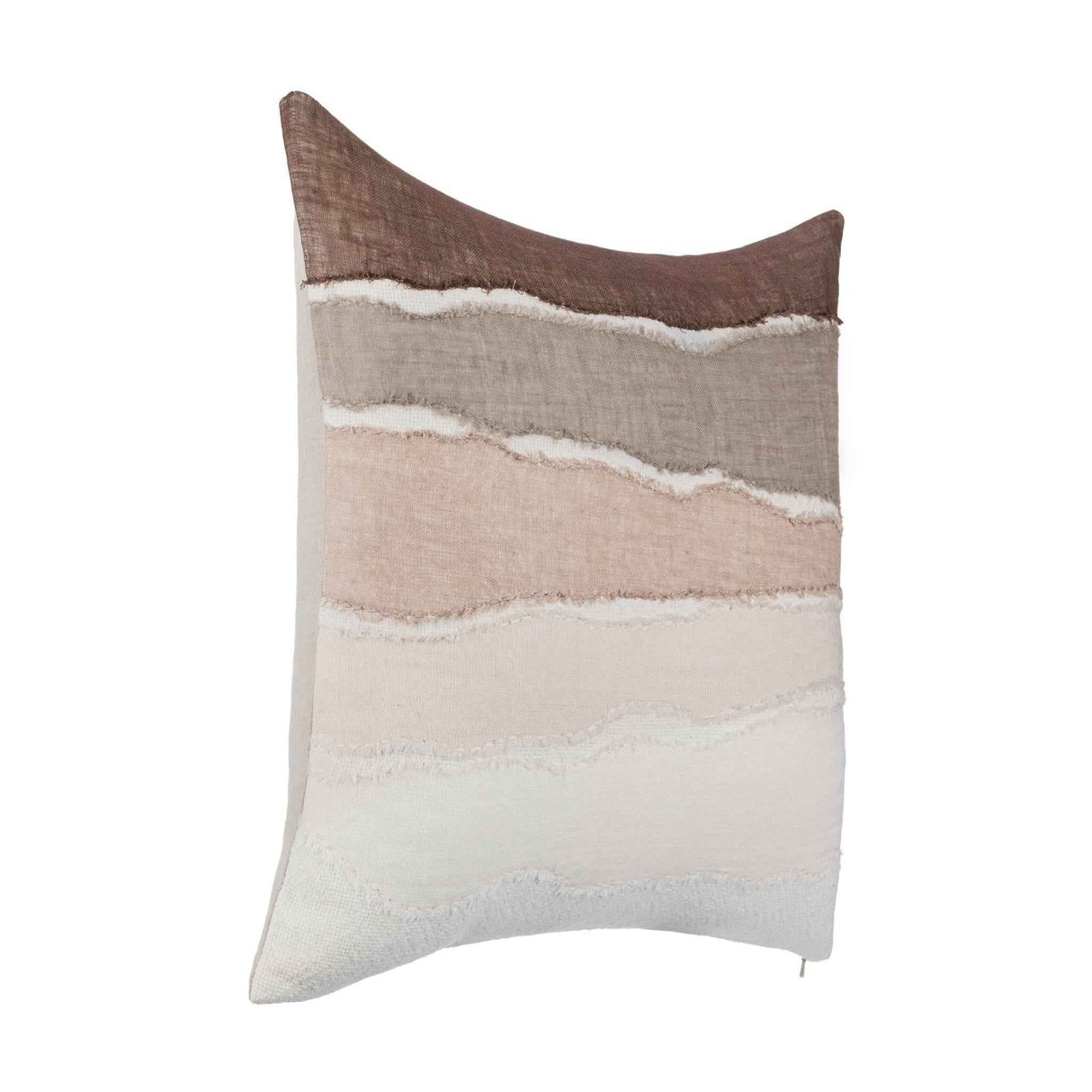 LN Bikram Ivory/Mocha Cream 22x22 Throw Pillow (Set of 2) by Classic Home at Eve Furniture