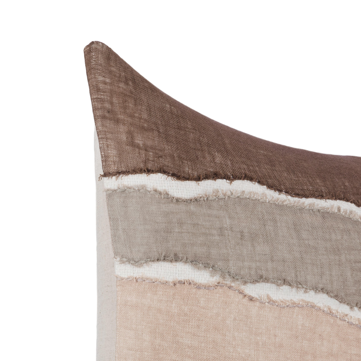 LN Bikram Ivory/Mocha Cream 22x22 Throw Pillow (Set of 2) by Classic Home at Eve Furniture