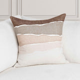 LN Bikram Ivory/Mocha Cream 22x22 Throw Pillow (Set of 2) by Classic Home at Eve Furniture