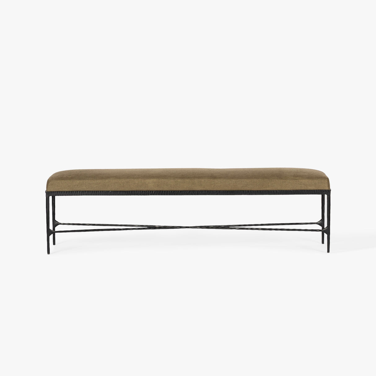 Loam Hammered Bench by Co.House Designs at Eve Furniture