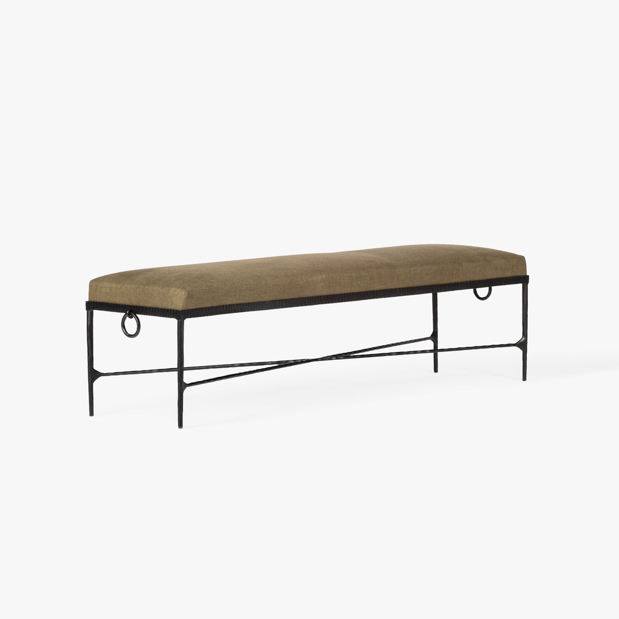 Loam Hammered Bench by Co.House Designs at Eve Furniture