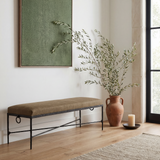 Loam Hammered Bench by Co.House Designs at Eve Furniture