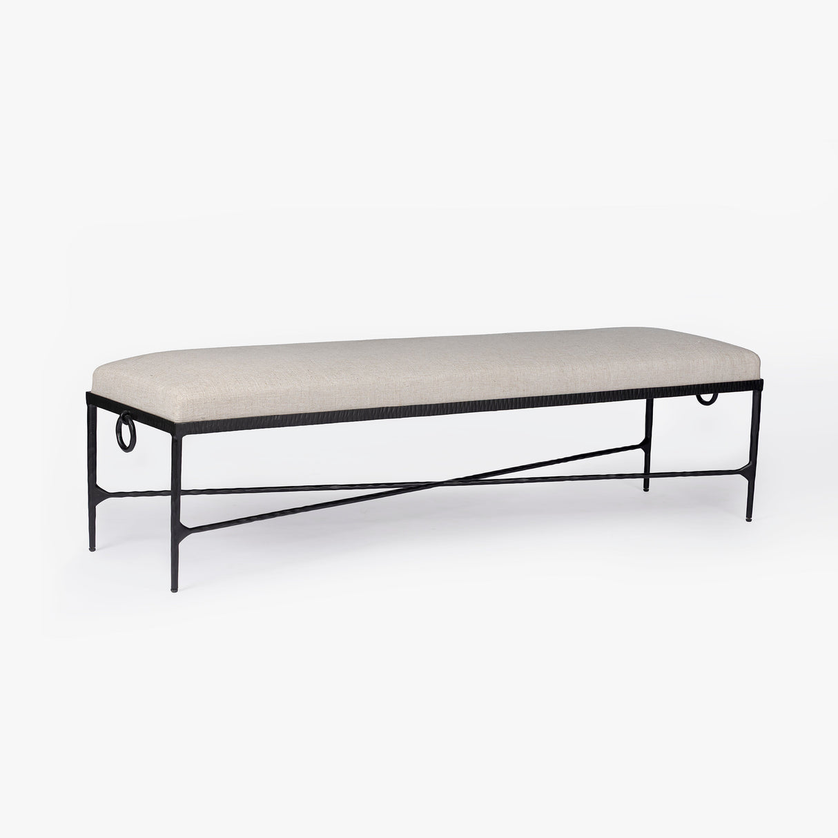 Loam Hammered Bench by Co.House Designs at Eve Furniture