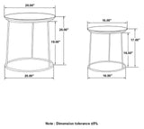 Loannis Matte Black 2-Piece Round Nesting Table by Coaster at Eve Furniture