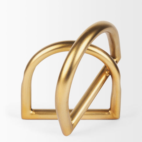Locke Large Gold Metal Decorative Object by Mercana at Eve Furniture