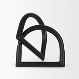 Locke Large Matte Black Metal Decorative Object by Mercana at Eve Furniture