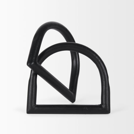 Locke Large Matte Black Metal Decorative Object by Mercana at Eve Furniture