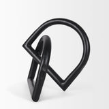 Locke Large Matte Black Metal Decorative Object by Mercana at Eve Furniture