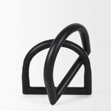 Locke Large Matte Black Metal Decorative Object by Mercana at Eve Furniture