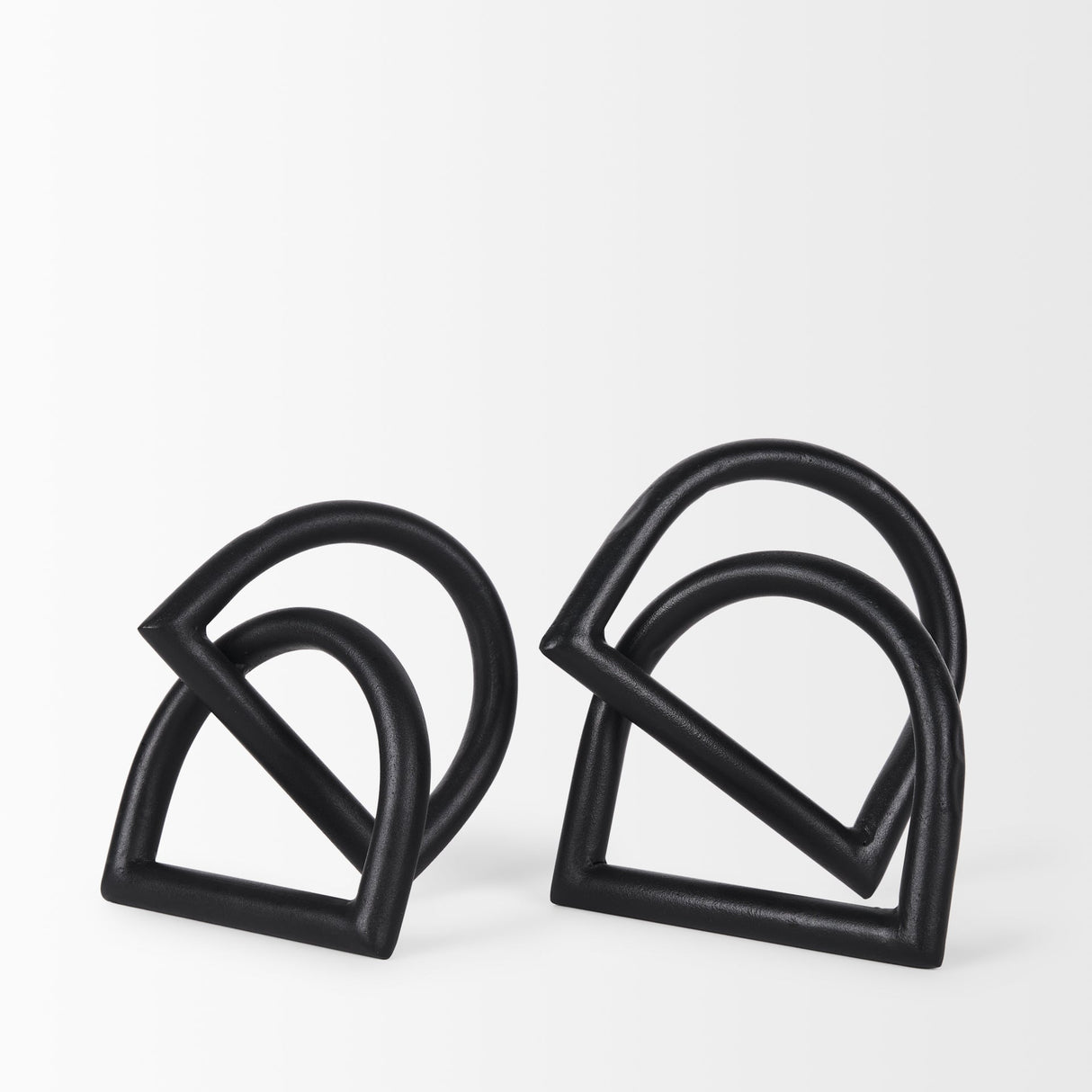 Locke Large Matte Black Metal Decorative Object by Mercana at Eve Furniture