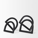 Locke Large Matte Black Metal Decorative Object by Mercana at Eve Furniture