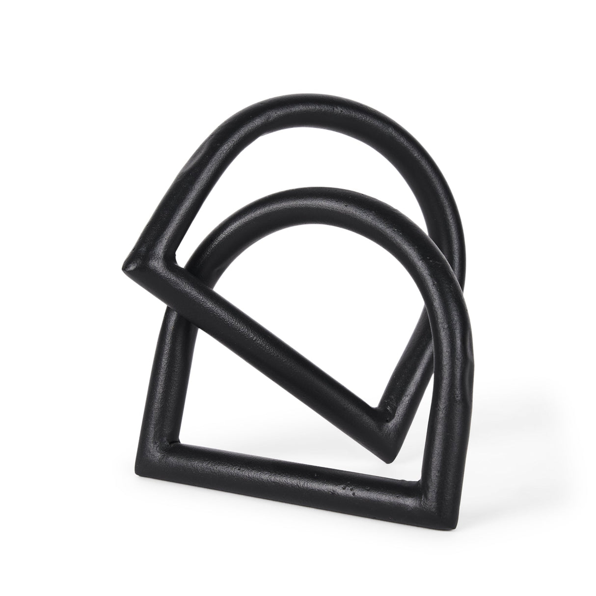 Locke Large Matte Black Metal Decorative Object by Mercana at Eve Furniture