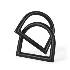 Locke Large Matte Black Metal Decorative Object by Mercana at Eve Furniture