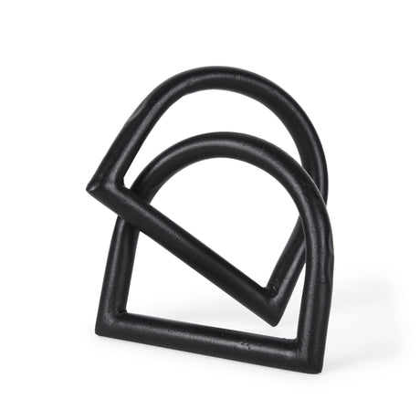 Locke Large Matte Black Metal Decorative Object by Mercana at Eve Furniture