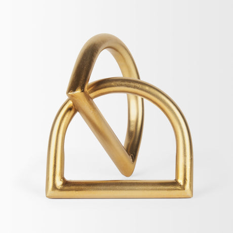 Locke Small Matte Gold Metal Decorative Object by Mercana at Eve Furniture