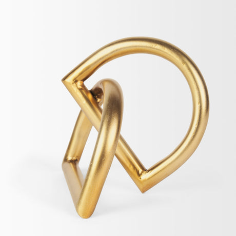 Locke Small Matte Gold Metal Decorative Object by Mercana at Eve Furniture