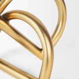 Locke Small Matte Gold Metal Decorative Object by Mercana at Eve Furniture