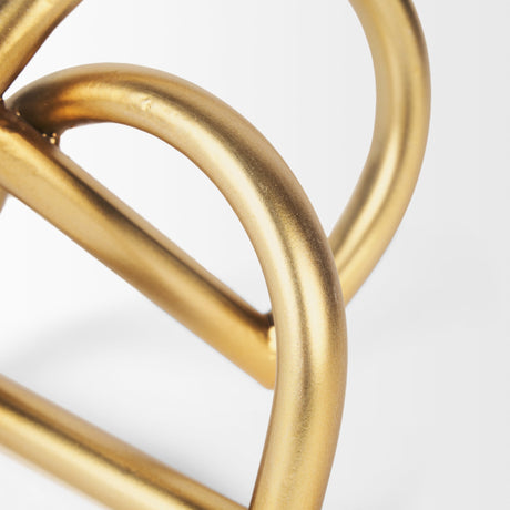 Locke Small Matte Gold Metal Decorative Object by Mercana at Eve Furniture