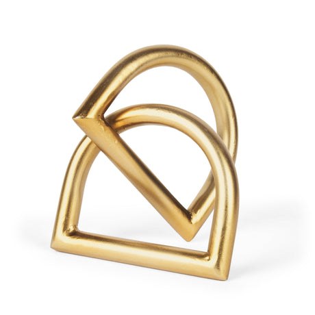 Locke Small Matte Gold Metal Decorative Object by Mercana at Eve Furniture