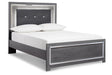 Lodanna Gray Full LED Upholstered Panel Bed by Ashley at Eve Furniture