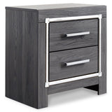 Lodanna Gray LED Upholstered Panel Bedroom Set by Ashley at Eve Furniture