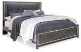 Lodanna Gray LED Upholstered Panel Bedroom Set by Ashley at Eve Furniture