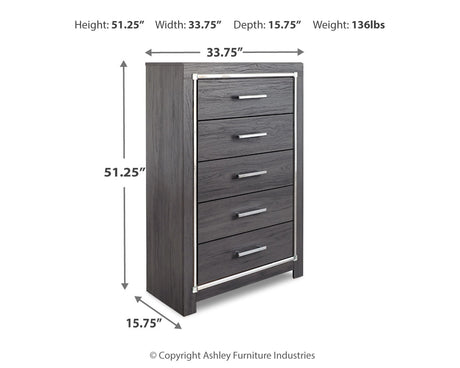 Lodanna Gray LED Upholstered Panel Bedroom Set by Ashley at Eve Furniture
