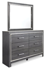 Lodanna Gray LED Upholstered Storage Panel Bedroom Set by Ashley at Eve Furniture