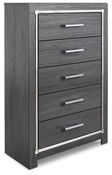 Lodanna Gray LED Upholstered Storage Panel Bedroom Set by Ashley at Eve Furniture