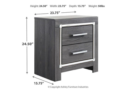 Lodanna Gray Nightstand by Ashley at Eve Furniture
