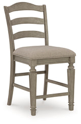 Lodenbay Antique Gray Counter Height Barstool, Set of 2